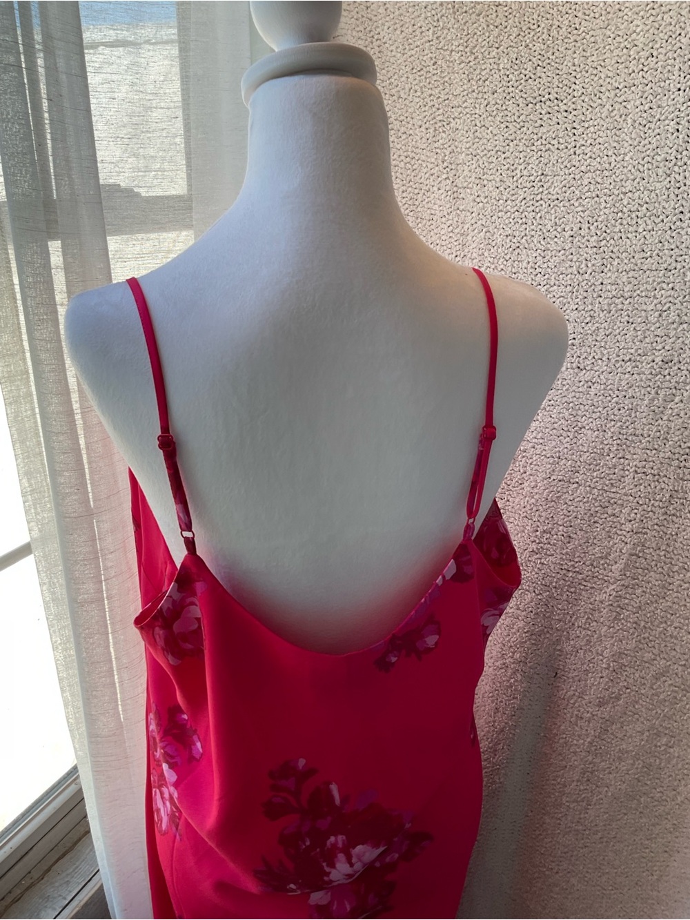 Sleeveless Floral Maxi Slip Dress in Bright Pink - Picture 3 of 6